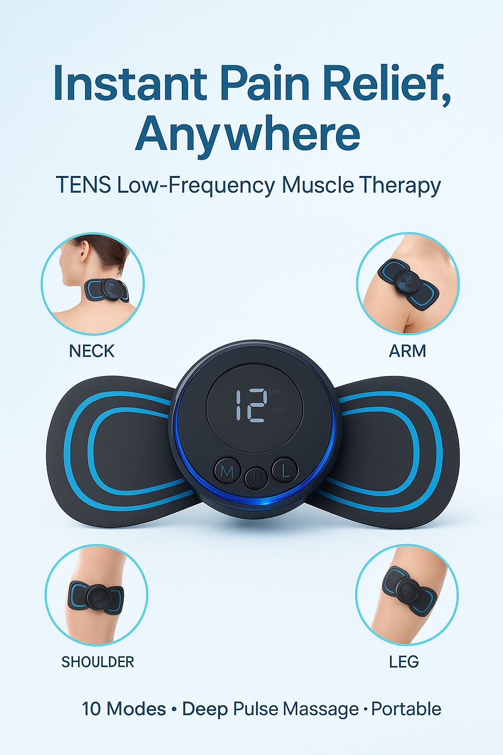 Massager Back Full Body Muscle Stimulator Pain Relief Device